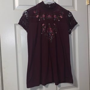 Time and Tru Embroidery Blouse